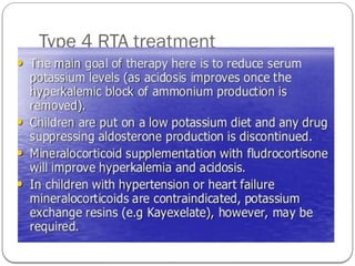 Type 4 Rta Books Renal tubular acidosis in pediatrics patient | PPTX