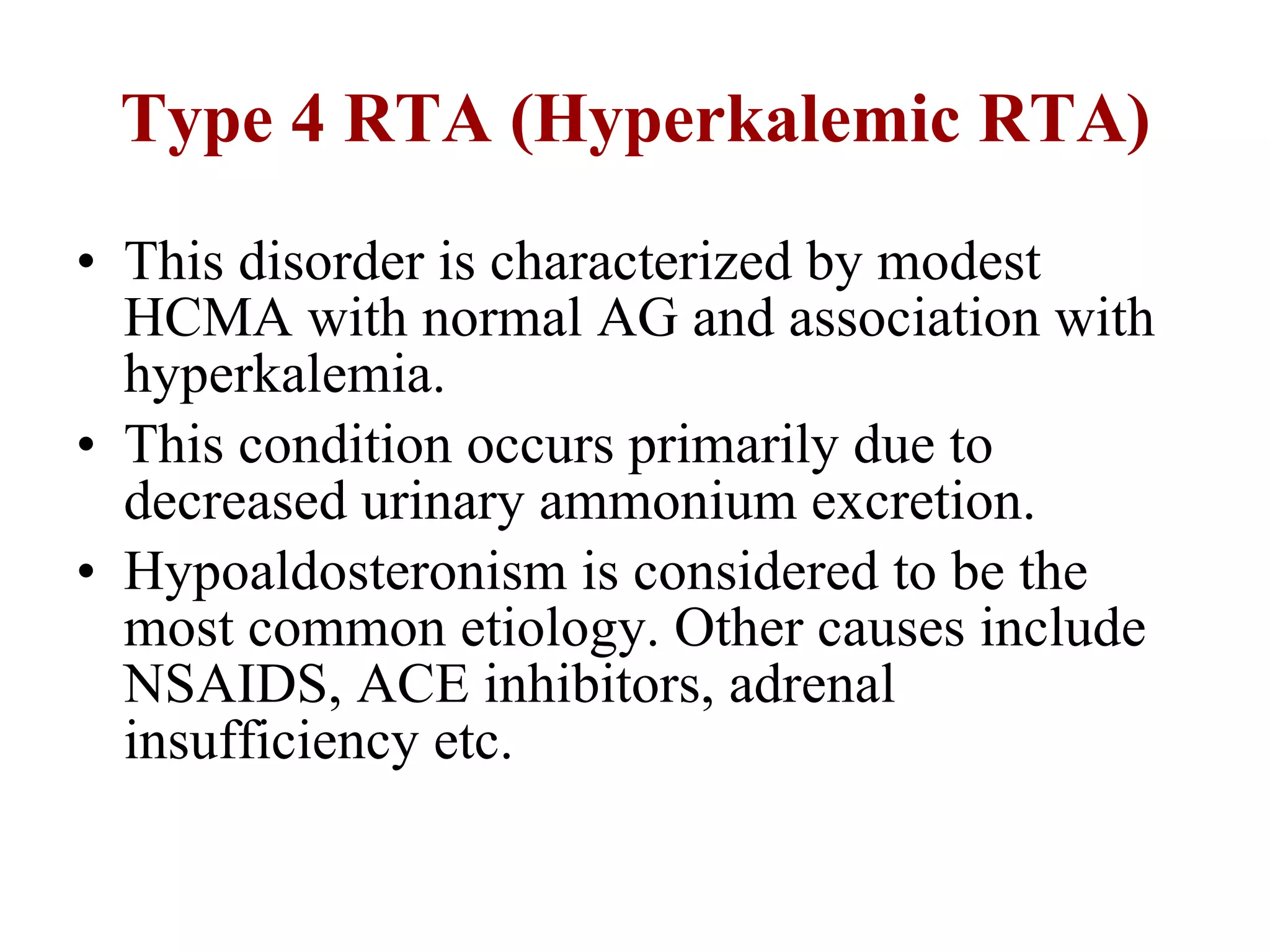 Renal Tubular Acidosis (2) | PPT