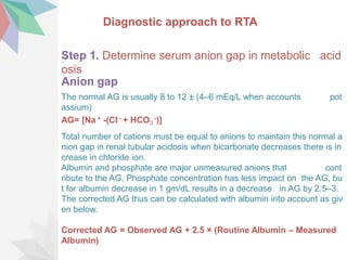 Renal Tubular Acidosis | PPTX