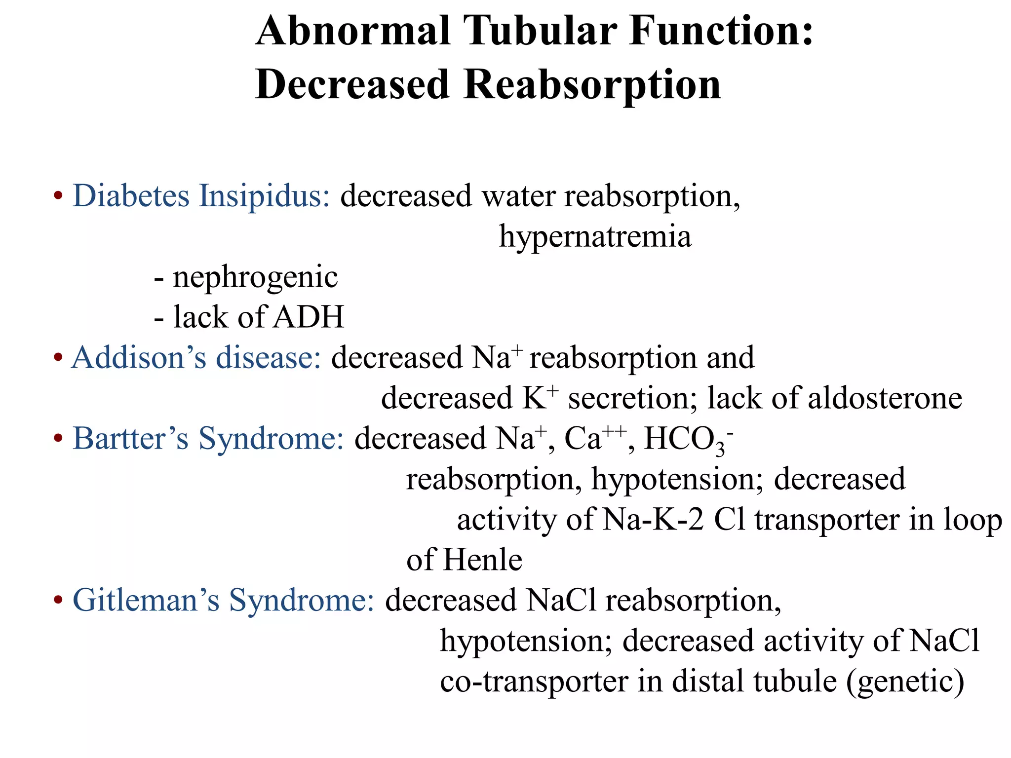 Renal tubular reabsorption, secretion, regulation & renal function ...