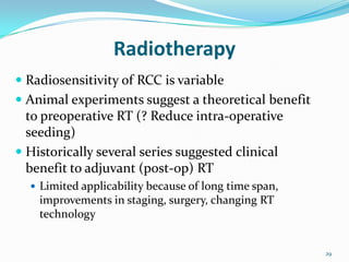 Radiation For Rcc Renal Tumors, Renal Cell Carcinoma- Dr. Vandana | PPT