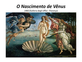 O Nascimento de Vênus 1483 (GalleriadegliUffizi - Florença)
