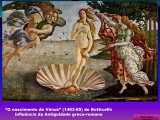 A procura das leis universaisSéculo XII:     * compreender a natureza do ser humano        e do Universo e as leis que os governam     * academias de ciências e observatórios        astronômicos em várias cidades europeias     * imprensa divulgou novas ideias     * caminhava-se para a ciência moderna        (fim do séc XVII = termina a perseguição          da Igreja)Telescópio de GalileuProf. Caco Cardozo