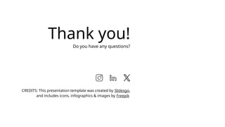 CREDITS: This presentation template was created by Slidesgo,
and includes icons, infographics & images by Freepik
Thank you!
Do you have any questions?
 