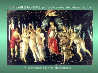 Botticelli (1445-1510): perfeição e ideal de beleza (pg. 67)




          • A Primavera (1478), de Botticelli
 
