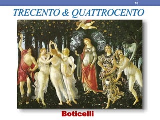 Boticelli
10
TRECENTO & QUATTROCENTO
 