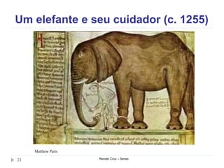 Um elefante e seu cuidador (c. 1255)
Renato Cruz – Senac21
Matthew Paris
 