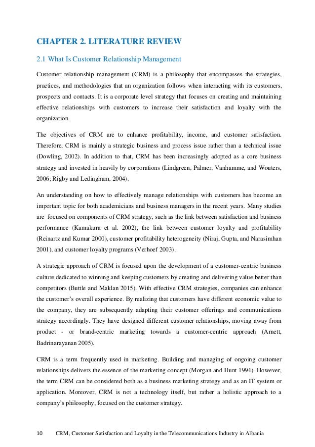 Customer relationship management in telecom industry thesis