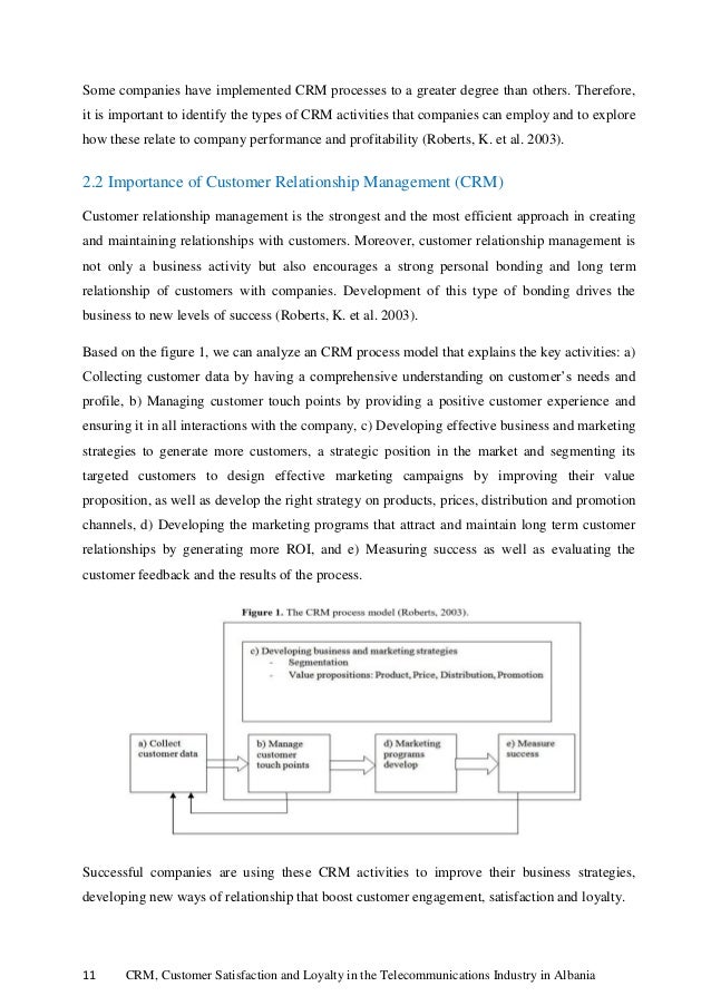 Customer relationship management in telecom industry thesis