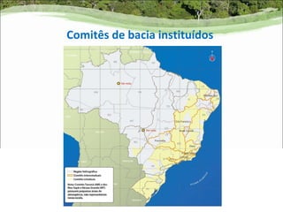 Comitês de bacia instituídos
 