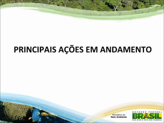 PRINCIPAIS AÇÕES EM ANDAMENTO
 
