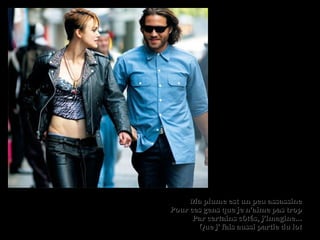 Ma plume est un peu assassineMa plume est un peu assassine
Pour ces gens que je n'aime pas tropPour ces gens que je n'aime pas trop
Par certains côtés, j'imagine…Par certains côtés, j'imagine…
Que j' fais aussi partie du lotQue j' fais aussi partie du lot
 