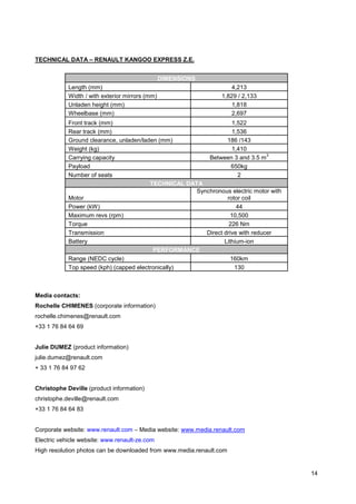 Renault Fluence En Kangoo Z E