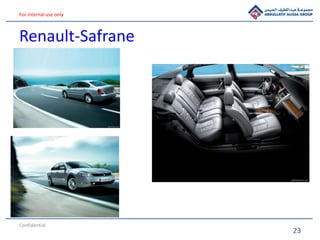 23
For internal use only
Renault-Safrane
Confidential
 