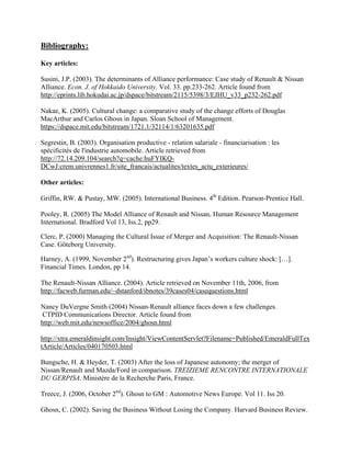 Renault-Nissan Alliance Case Study