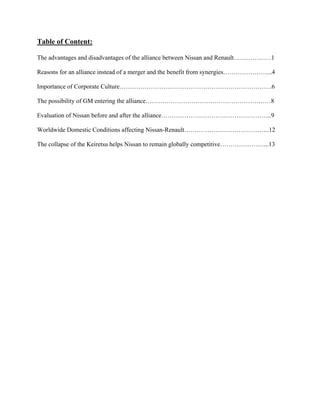 Renault-Nissan Alliance Case Study