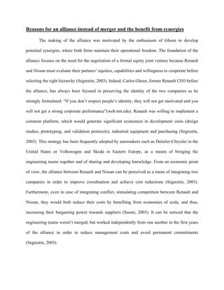 Renault-Nissan Alliance Case Study
