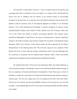 Renault-Nissan Alliance Case Study