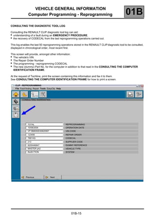Renault re prog procedure (eng) | PDF