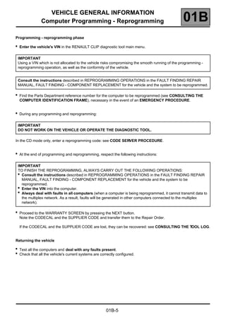 Renault re prog procedure (eng) | PDF