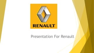 Presentation For Renault
 