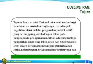 ESDM untuk Kesejahteraan Rakyat
16
OUTLINE RAN:
Tujuan
 