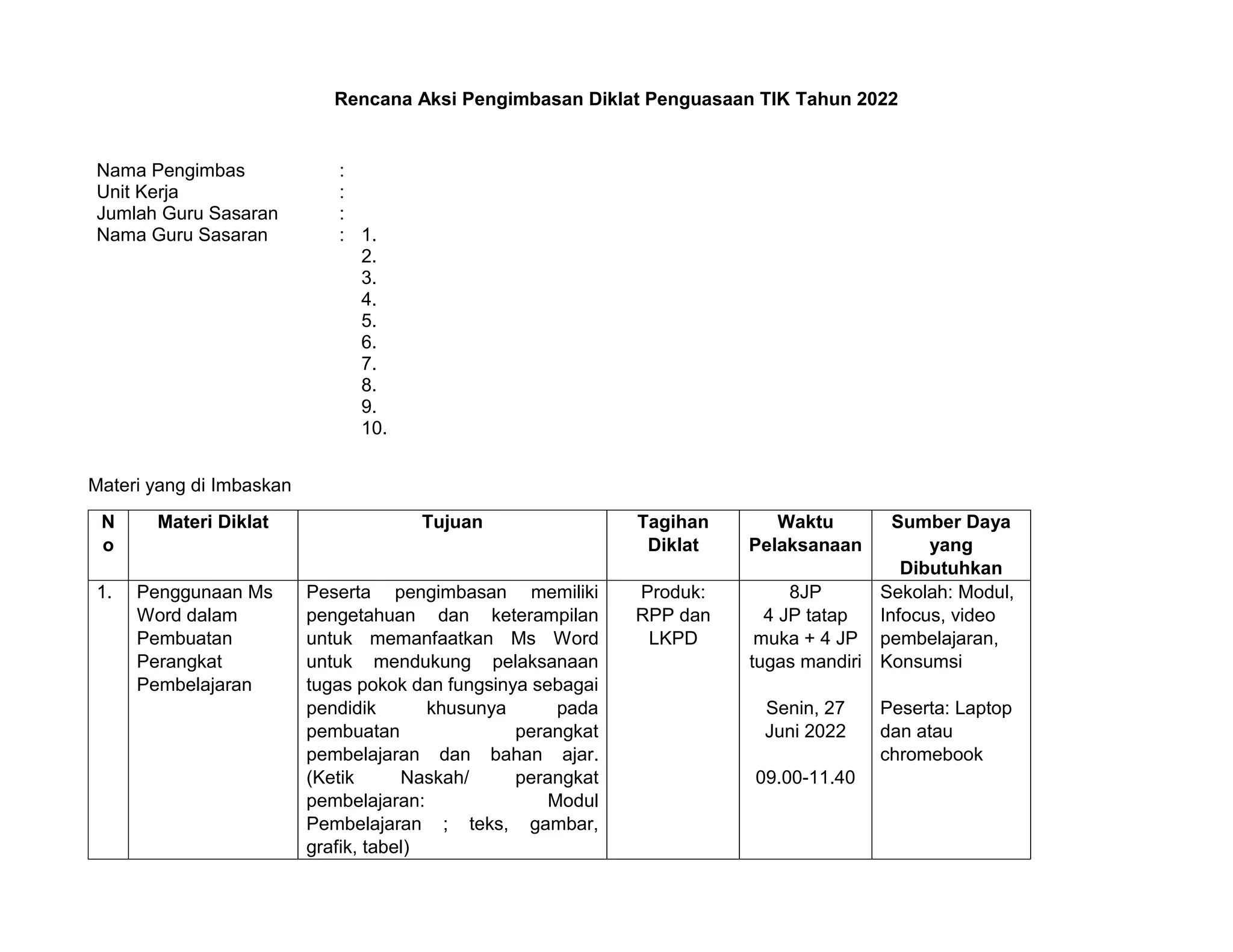 Rencana Aksi Pengimbasan Diklat Penguasaan TIK (edit).docx
