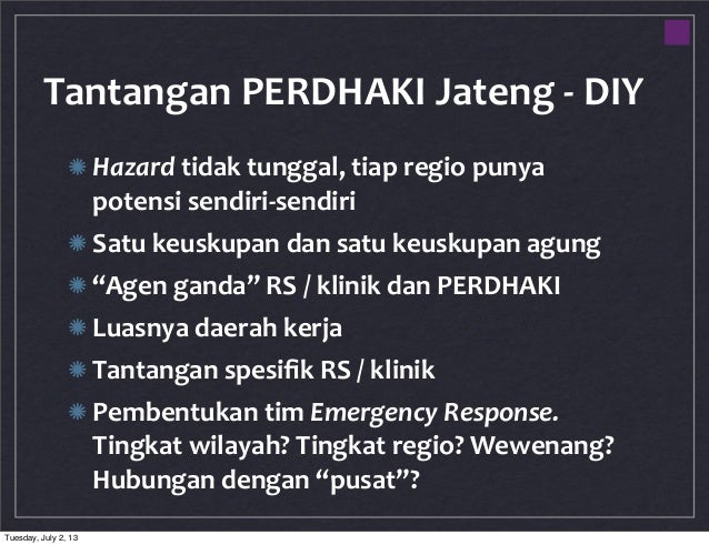 Rencana Kontinjensi PERDHAKI Wilayah Jawa Tengah - DIY