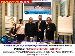 RENCANA Penyelenggaraan + Link2 MATERI Training _"FRAUD and INVESTIGATIVE AUDITING".