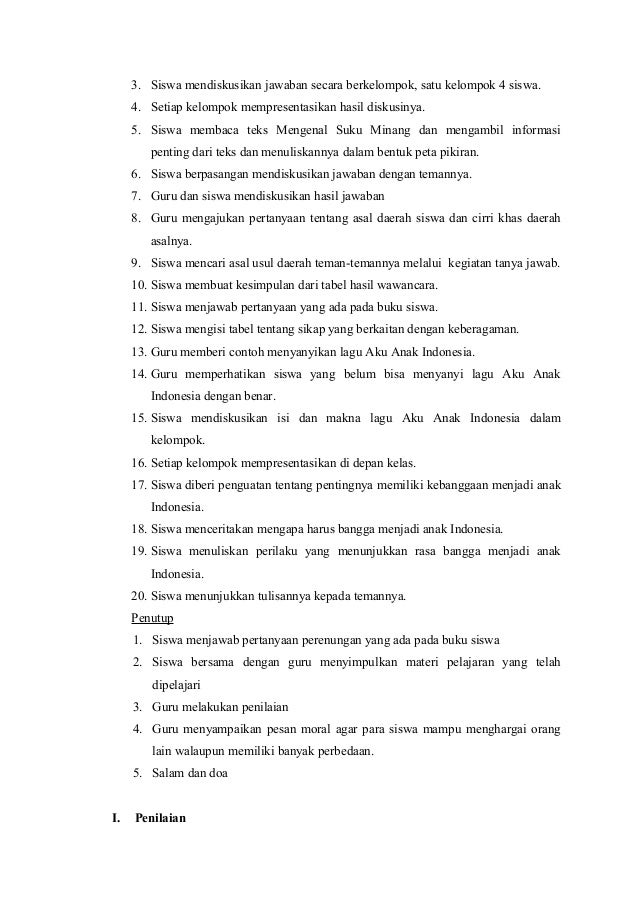 Contoh Rencana pelaksanaan pembelajaran IPA kelas IV