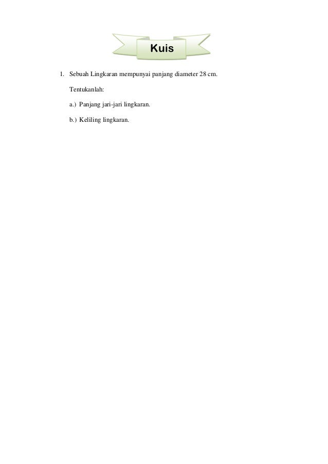 Rencana pelaksanaan pembelajaran lingkaran