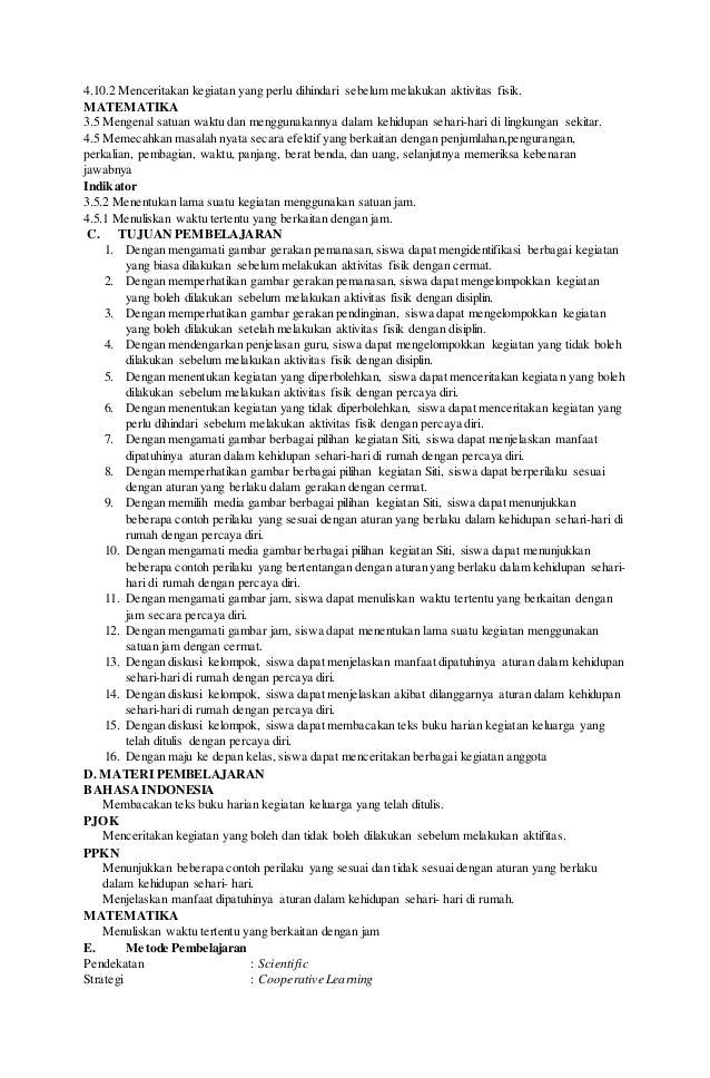 CONTOH RPP KURIKULUM 2013 TEMATIK KELAS II SD