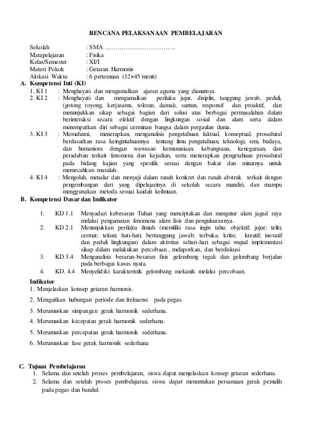 Rencana Pelaksanaan Pembelajaran Bab 4