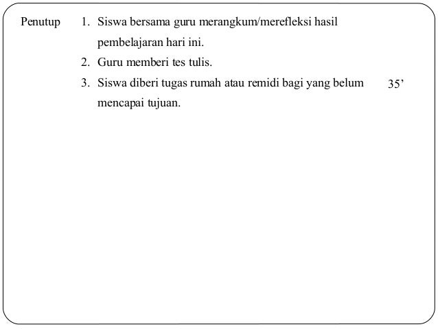 Rencana kegiatan harian kelas IV