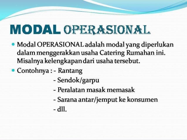 Rencana usaha catering rumahan