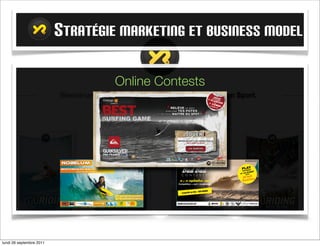 STRATÉGIE MARKETING ET BUSINESS MODEL

                                   Online Contests




mardi 27 septembre 2011
 