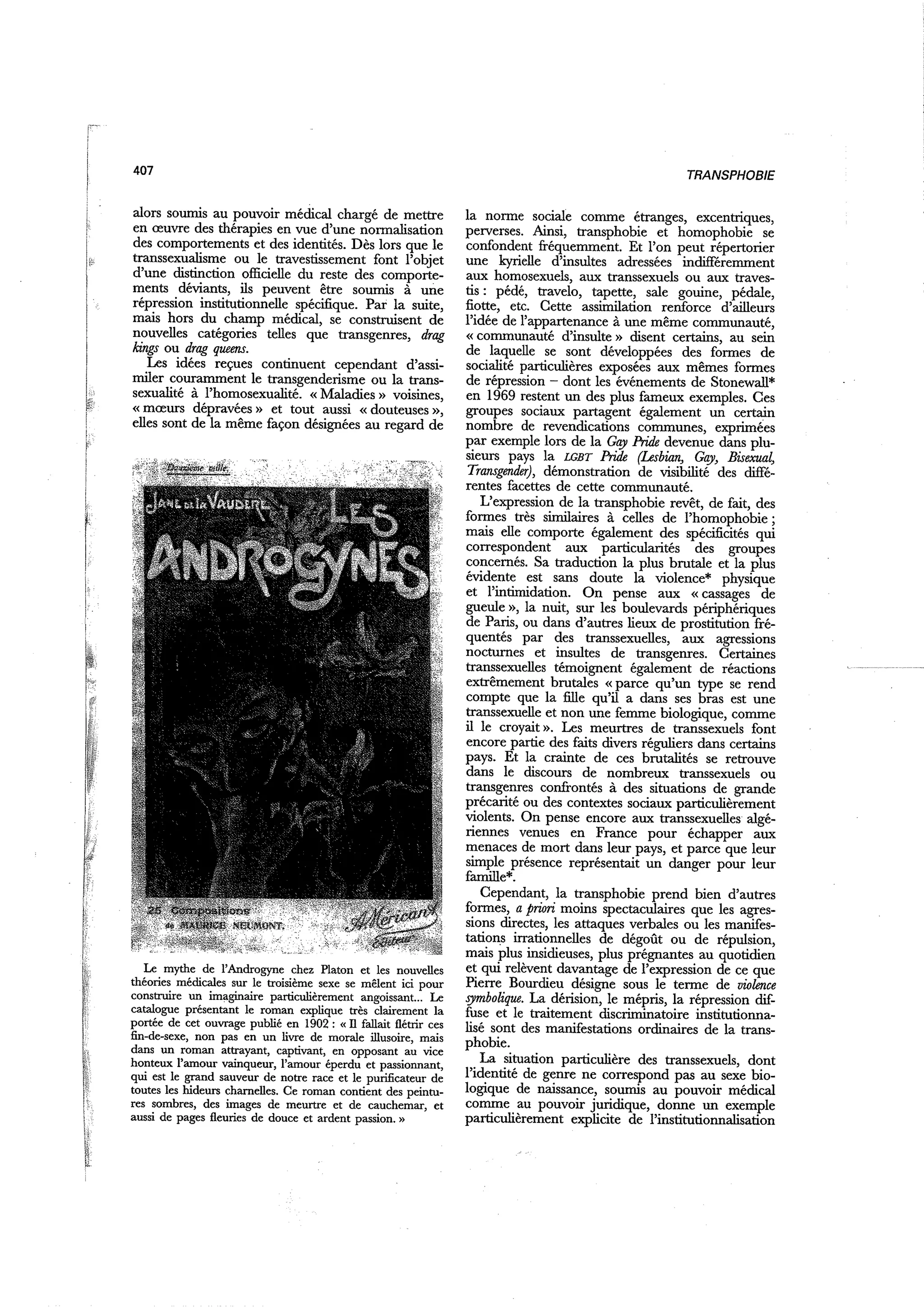 Rencontre du CRIPS / Act Up-Paris "Personnes trans : quels enjeux de santé ?" - Dossier documentaire