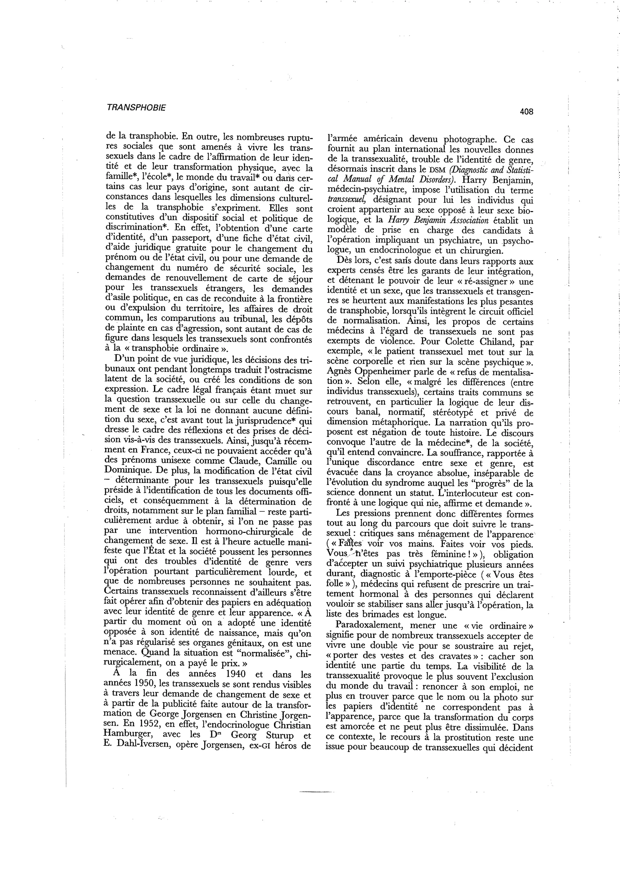 Rencontre du CRIPS / Act Up-Paris "Personnes trans : quels enjeux de santé ?" - Dossier documentaire
