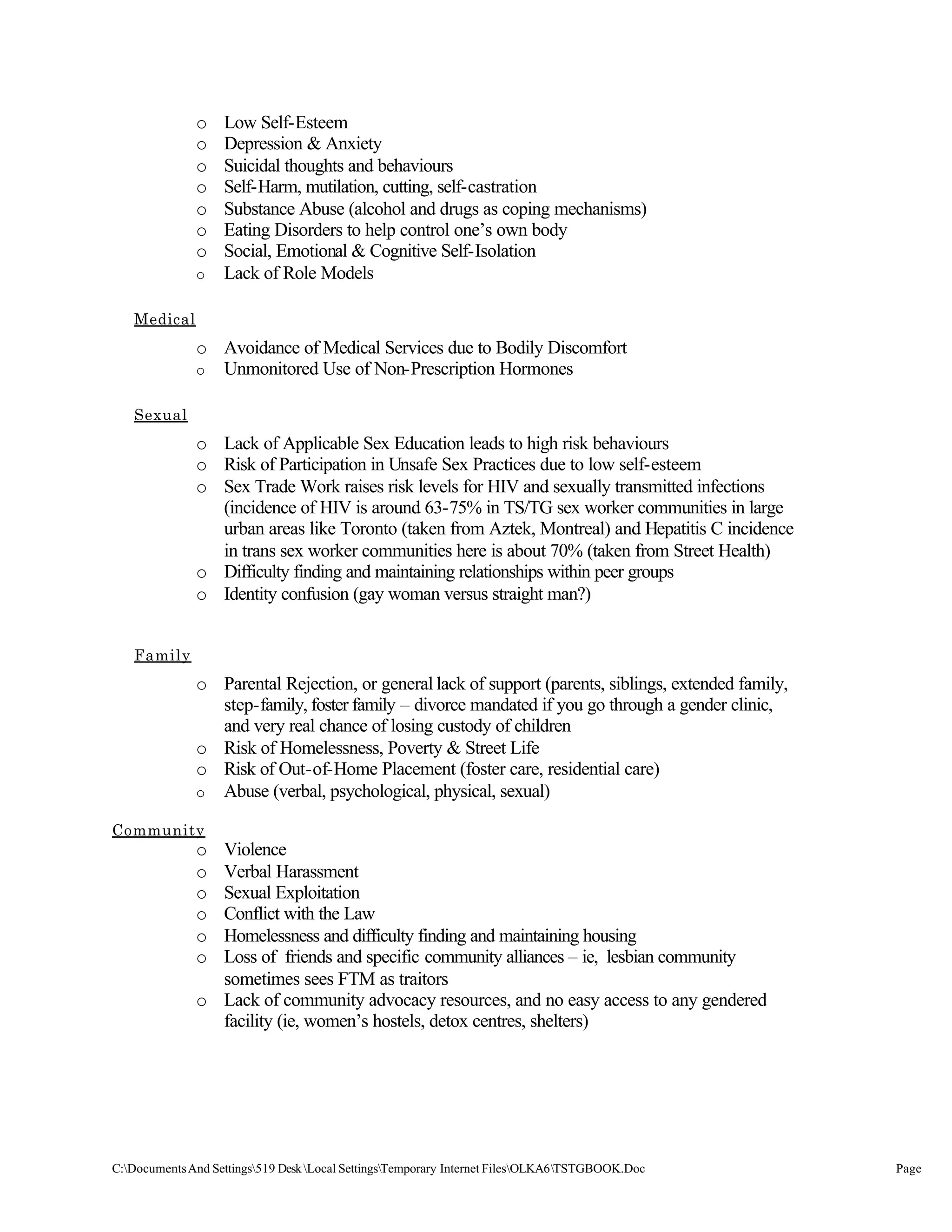 Rencontre du CRIPS / Act Up-Paris "Personnes trans : quels enjeux de santé ?" - Dossier documentaire