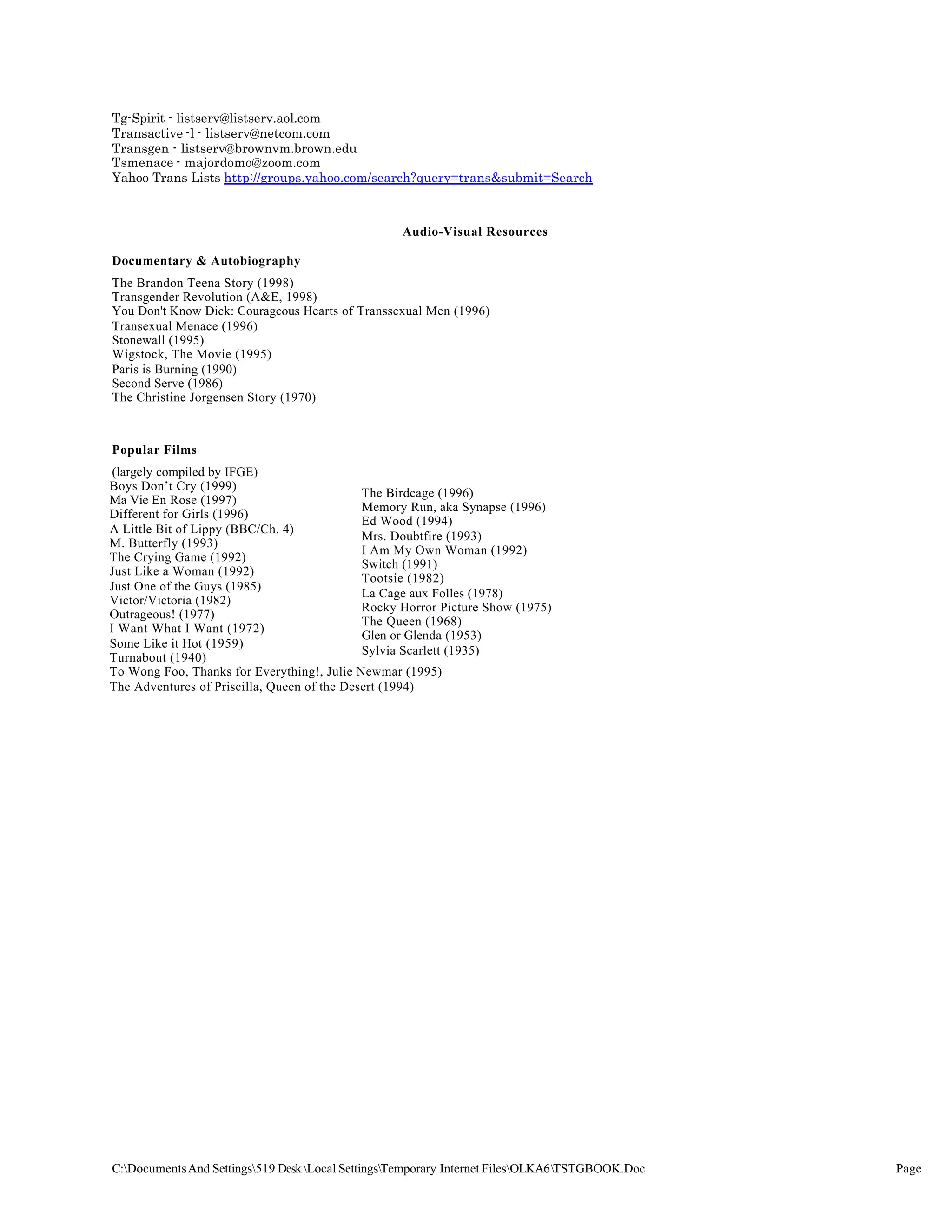 Rencontre du CRIPS / Act Up-Paris "Personnes trans : quels enjeux de santé ?" - Dossier documentaire