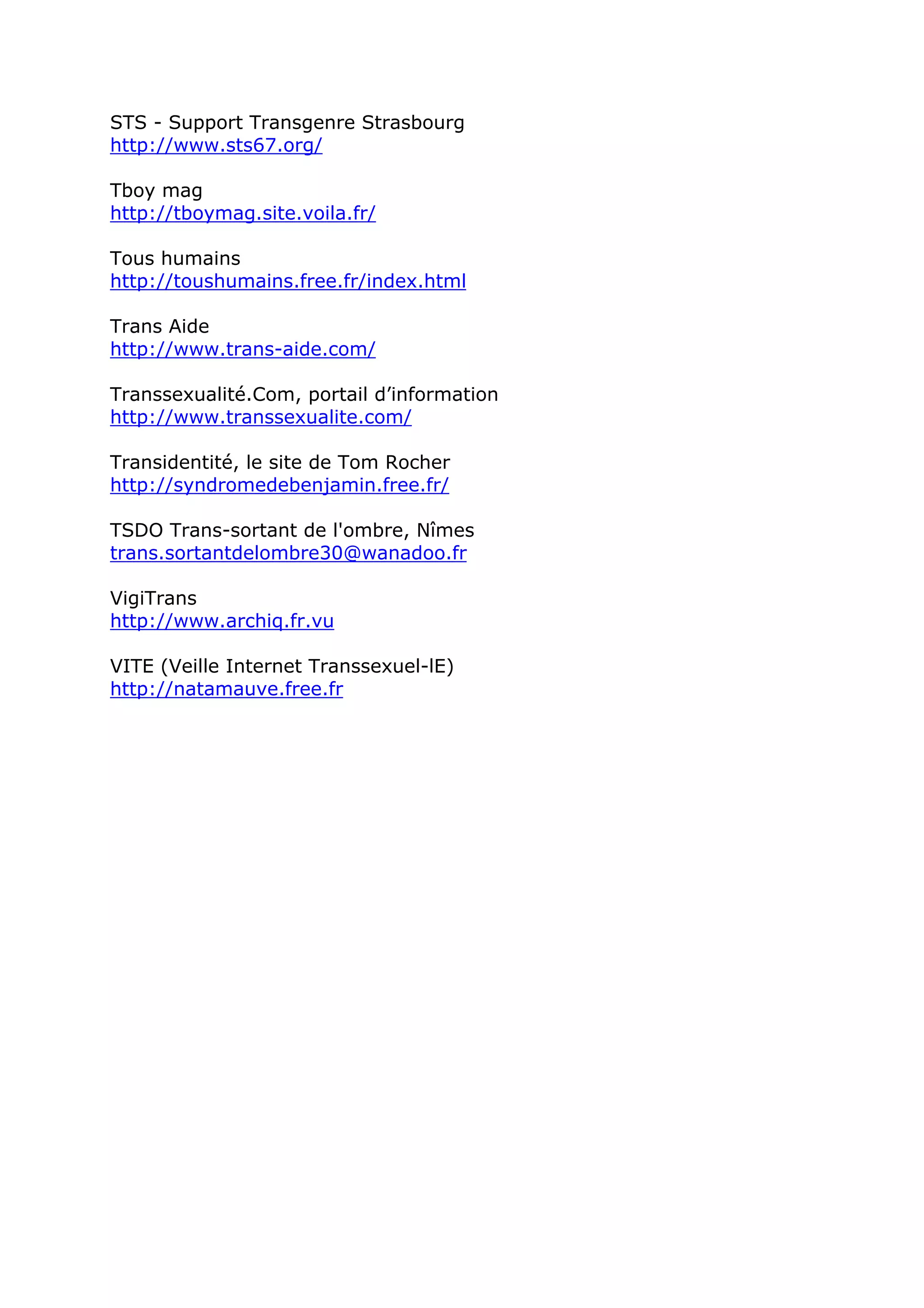 Rencontre du CRIPS / Act Up-Paris "Personnes trans : quels enjeux de santé ?" - Dossier documentaire