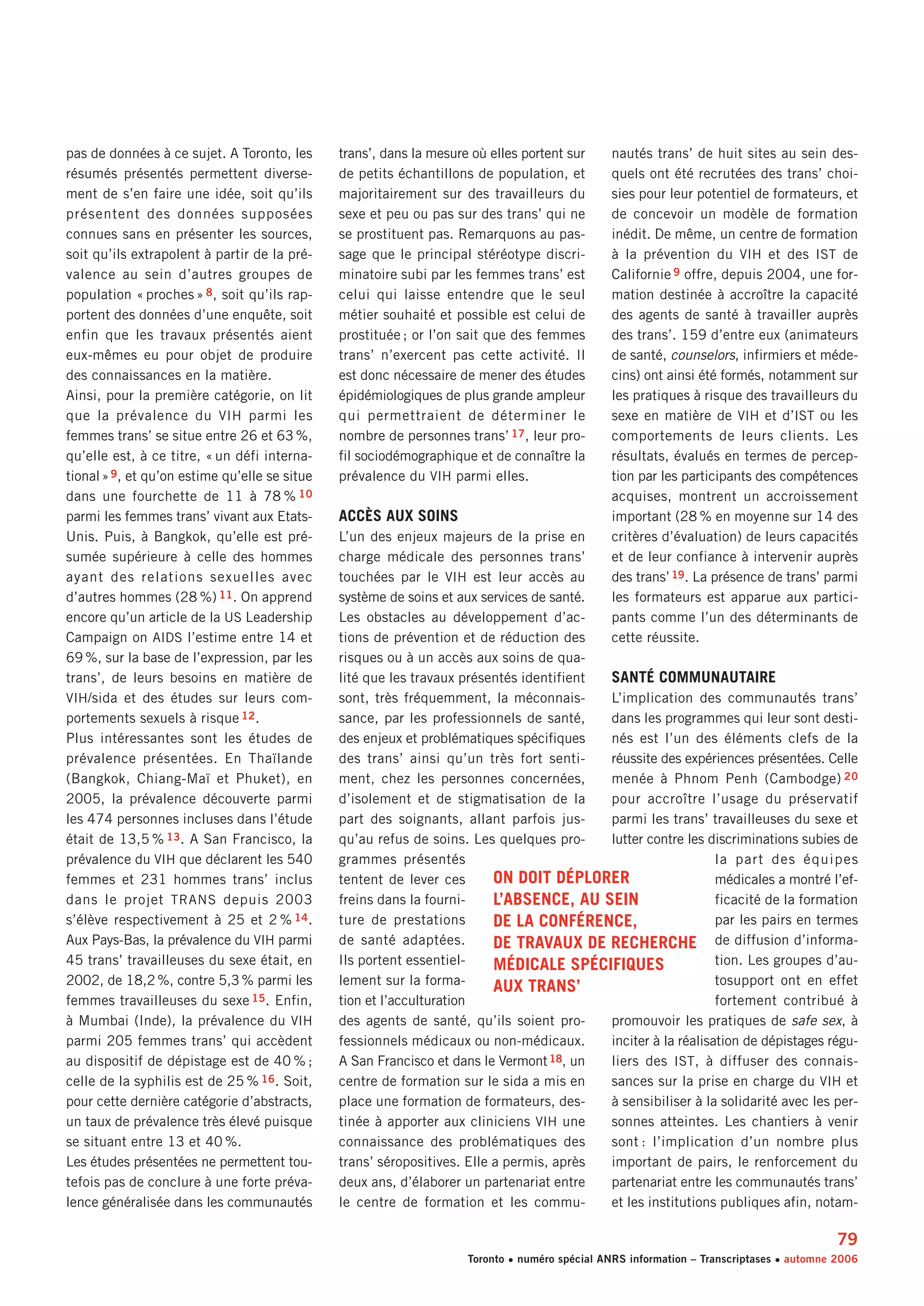 Rencontre du CRIPS / Act Up-Paris "Personnes trans : quels enjeux de santé ?" - Dossier documentaire