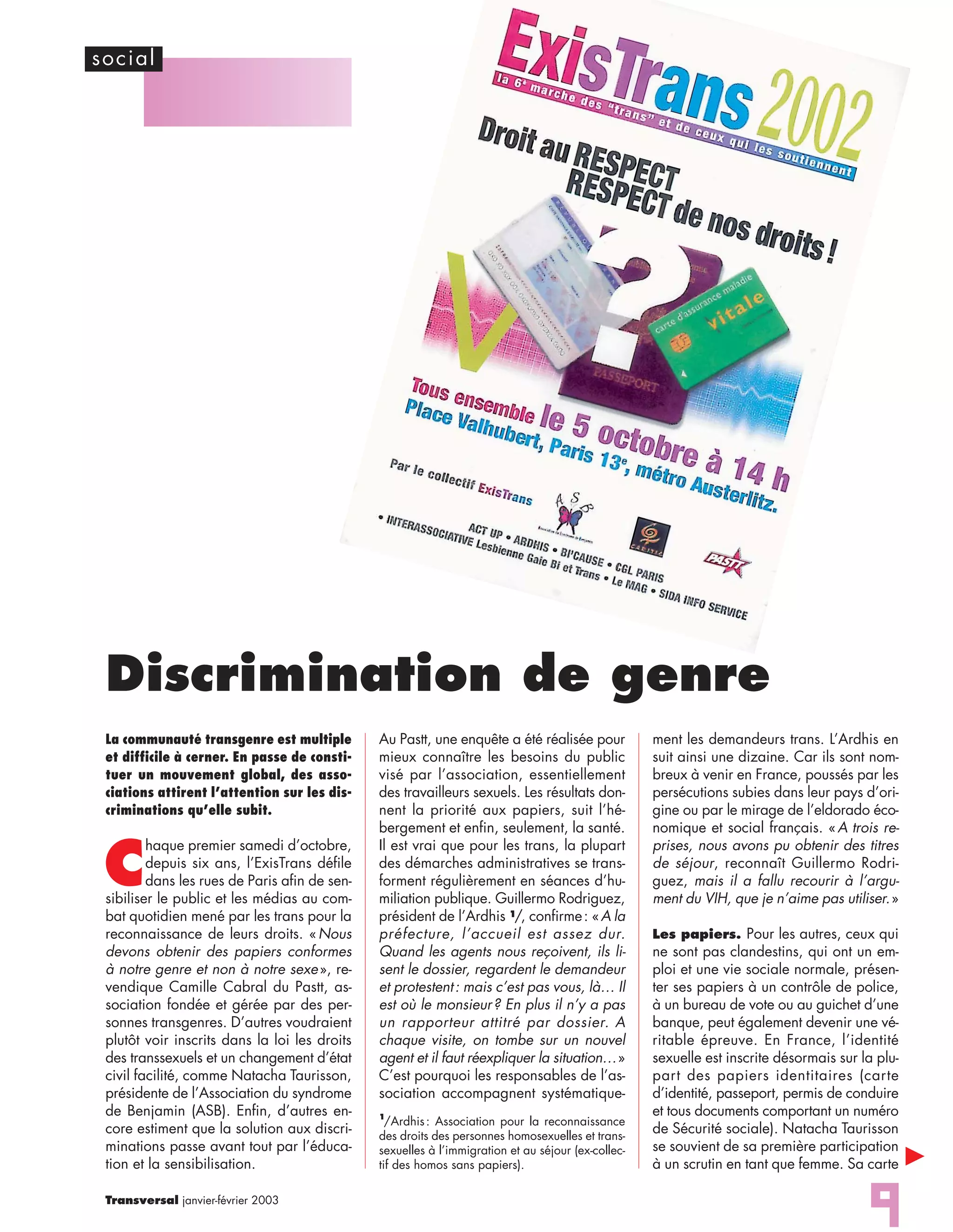 Rencontre du CRIPS / Act Up-Paris "Personnes trans : quels enjeux de santé ?" - Dossier documentaire