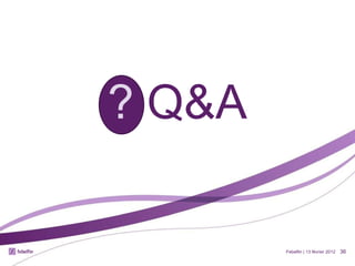 ?  Q&A Febelfin | 13 février 2012 
