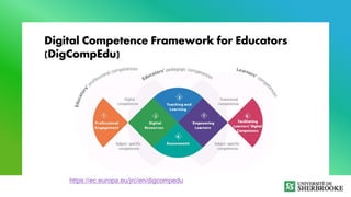 Digital Competence Framework for Educators
(DigCompEdu)
https://ec.europa.eu/jrc/en/digcompedu
 