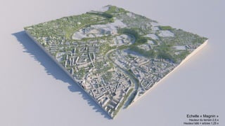 Echelle « Magnin »
Hauteur du terrain 2,5 x
Hauteur bâti + arbres 1,25 x
 