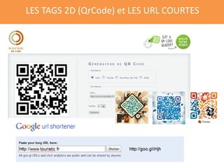 LES TAGS 2D (QrCode) et LES URL COURTES
 