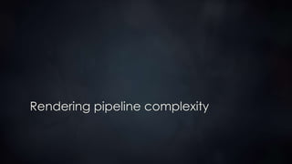 Rendering pipeline complexity
 