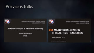 Previous talks
 