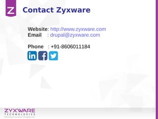 Contact Zyxware
Website: http://www.zyxware.com
Email : drupal@zyxware.com
Phone : +91-8606011184
 